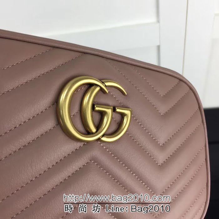 GUCCI古馳頂級原單 新款專櫃品質 實物實拍 447632裸粉鏈條單肩斜跨包 HY1198